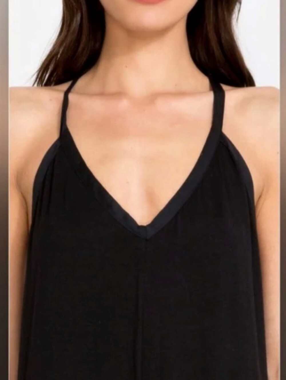 Johnny Was Calme Knit V-Neck Halter Jumpsuit, Black, Size XL - Picture 12 of 15